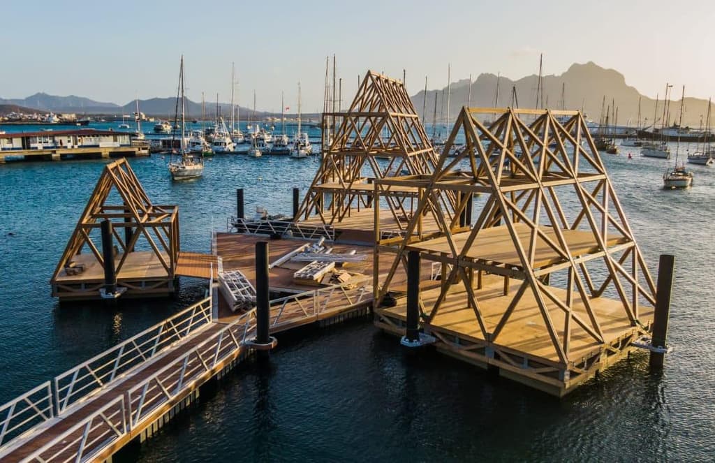 A floating music hub is anchored off the coast of Cape Verde