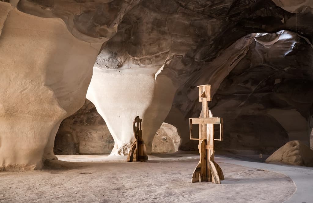 Ancient caves in Israel find new life as a socially-distanced art gallery