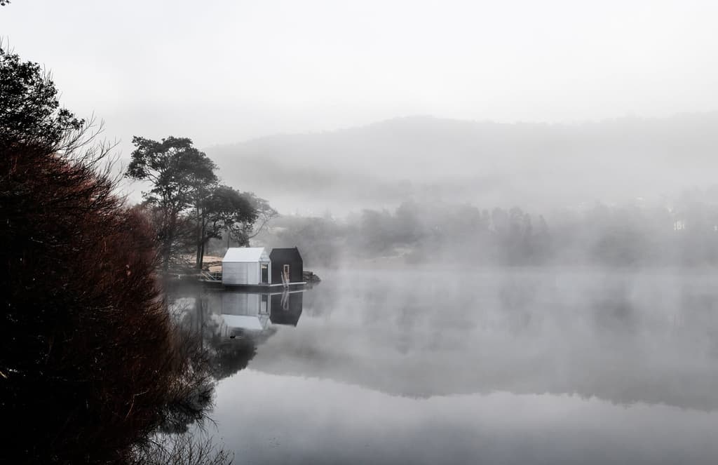 Tasmania’s Floating Sauna is a lakeside spa for soaking up the views