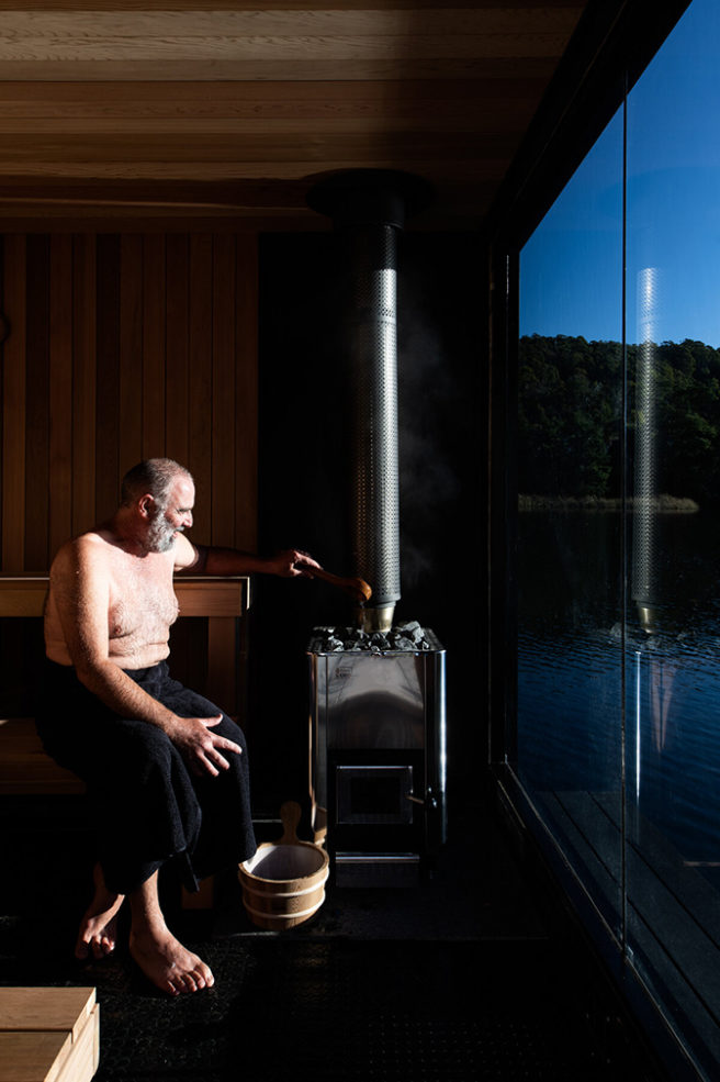 Tasmania’s Floating Sauna is a lakeside spa for soaking up the views