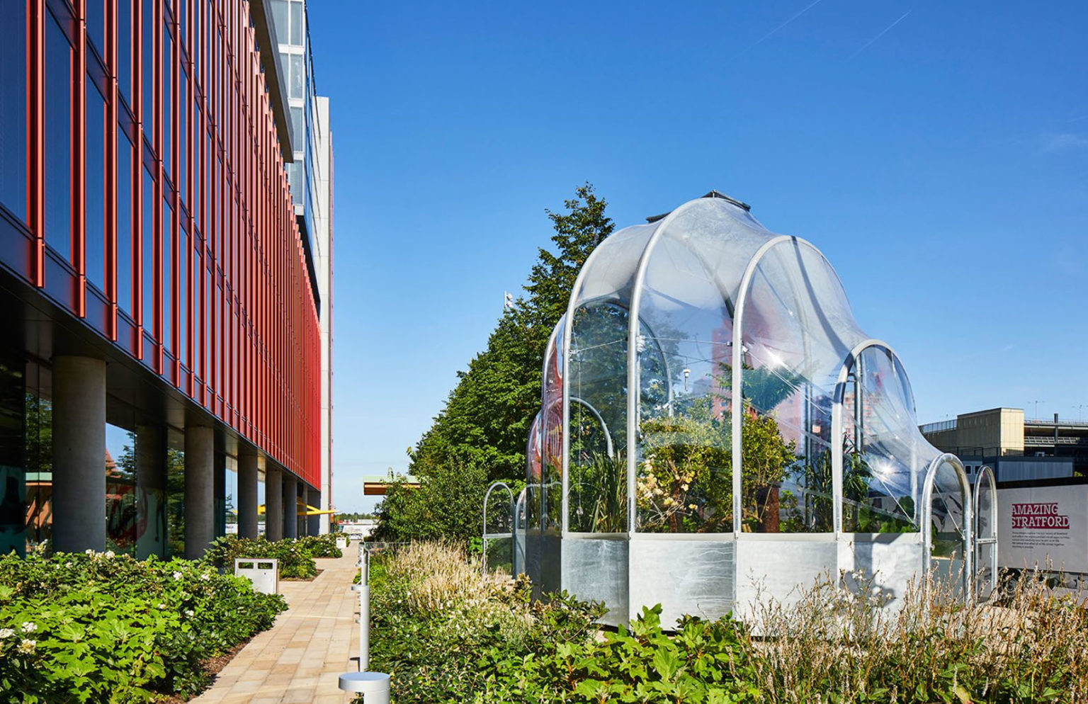 A tiny tropical greenhouse has sprung up in London’s Stratford The Spaces