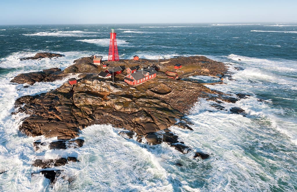 Pater Noster lighthouse is a remote destination hotel in Sweden