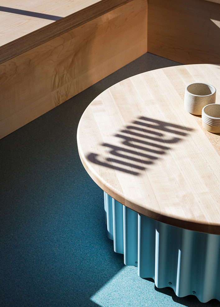 Victoria coffee shop Hey Happy blends pop art and industrial materials