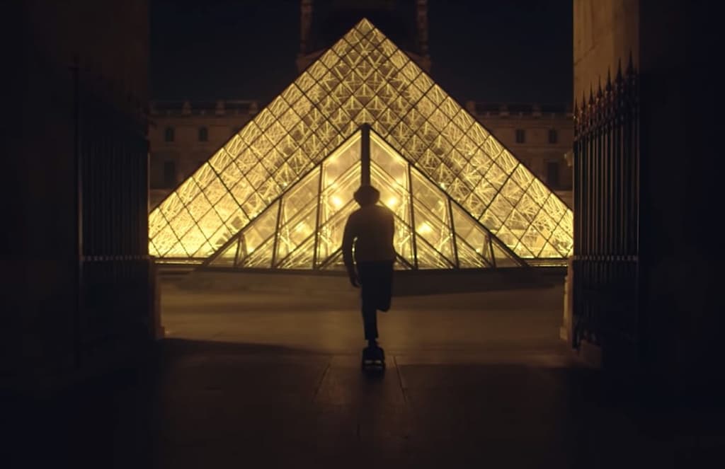 Skateboarding through the Louvre