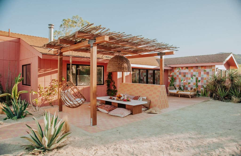 Interiors at this Yucca Valley retreat are an international affair
