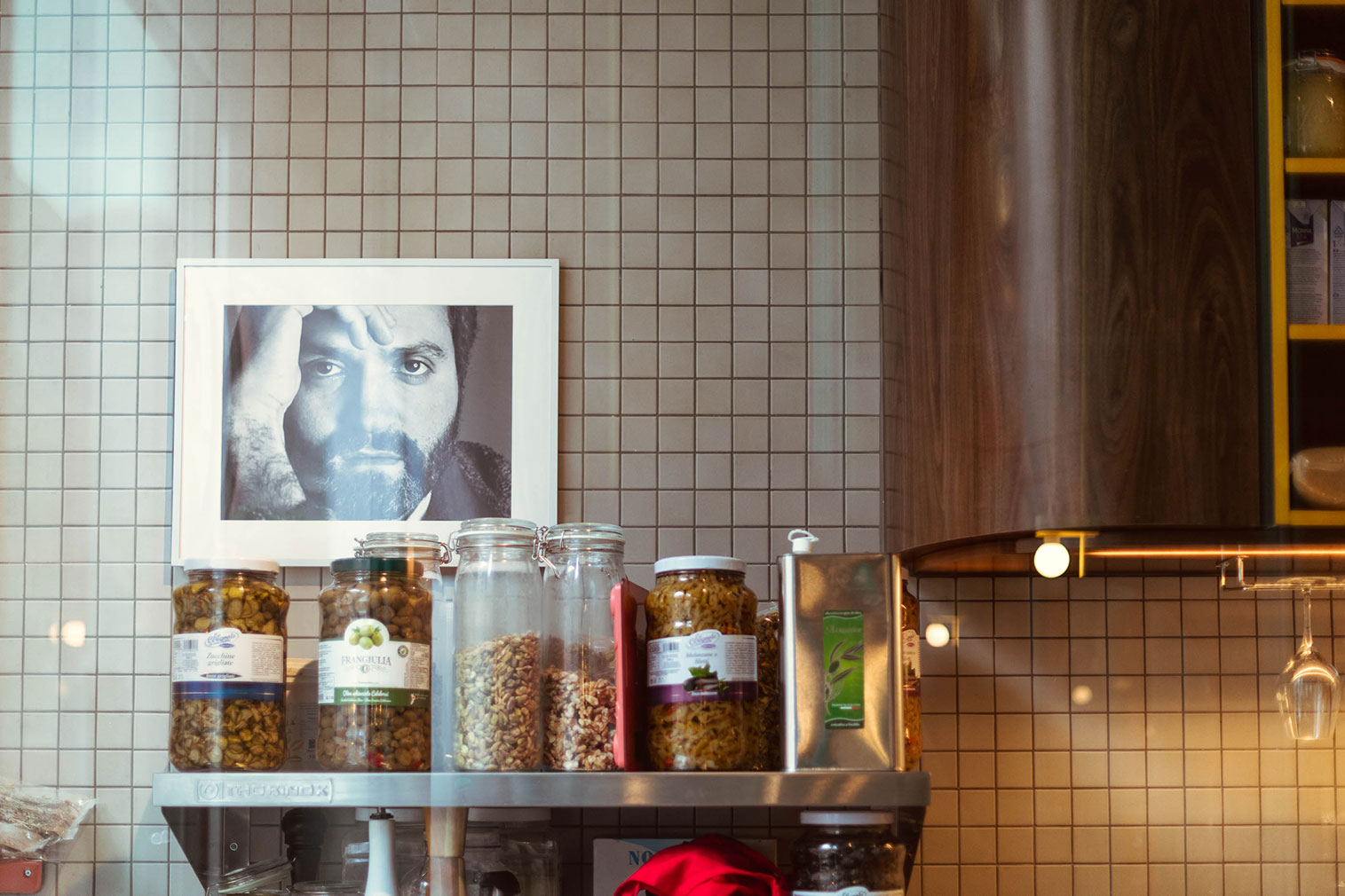 Interiors of Montreal's Caffettiera Caffé Bar are inspired by the 1990s