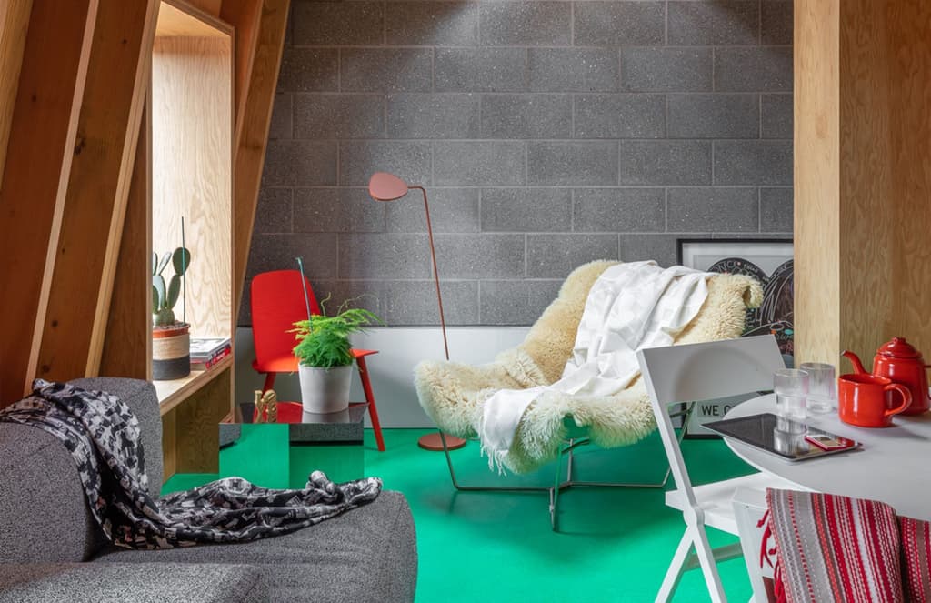 Would you rent this colourful co-living studio?