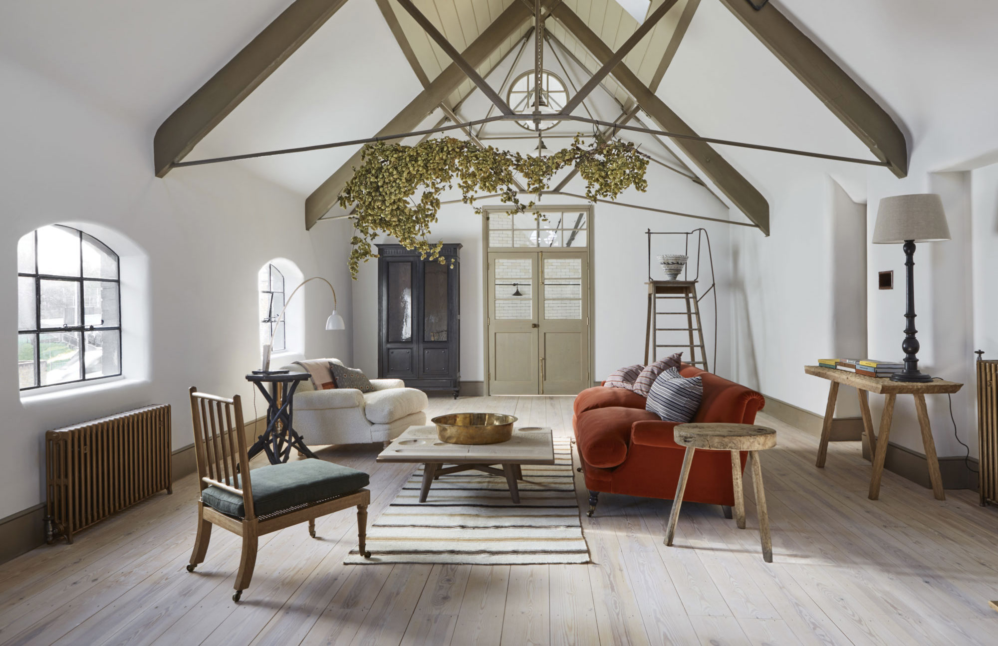 A converted brewery houses a cavernous apartment for sale in Rochester