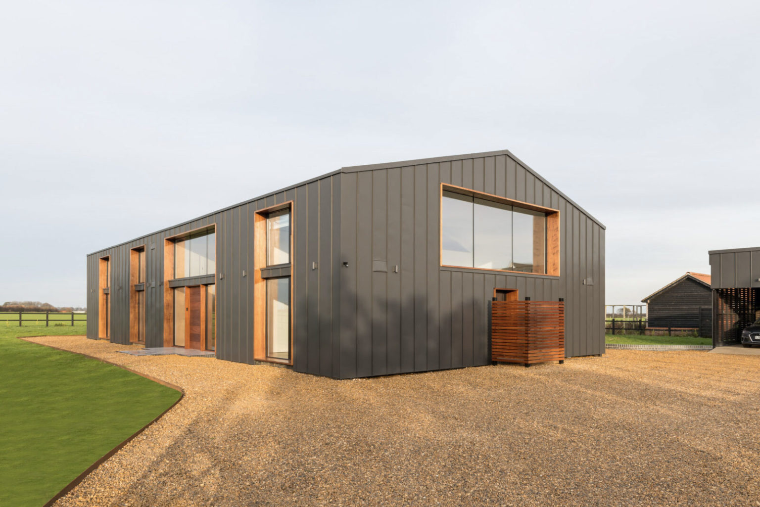 Gallerylike living is on offer at this minimalist barn conversion in
