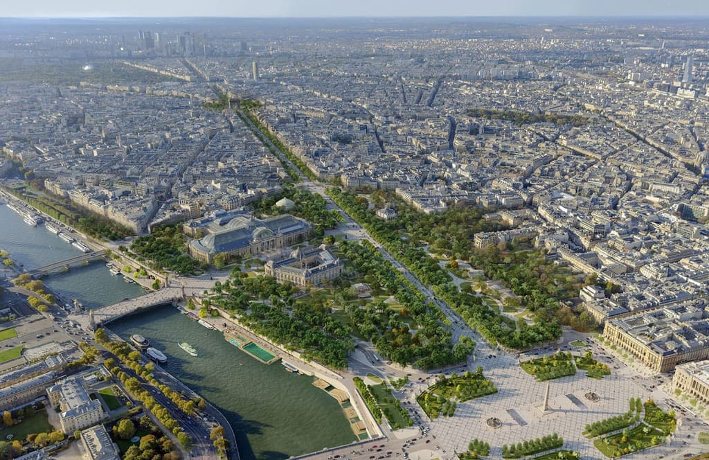 The Champs-Élysées will become a mile-long garden by 2030