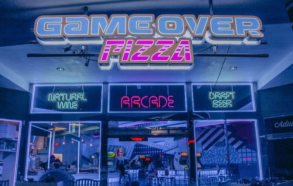 Game Over is an LA pizza joint that’s straight out of the 80s