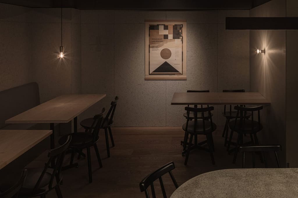 Tokyo's brutalist restaurant Grillno wraps guests in 50 shades of grey