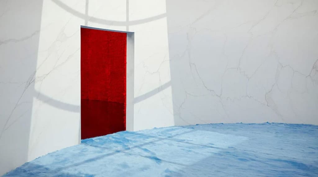 Rem Koolhaas’ Prada F/W 2021 menswear set is invitingly touchable