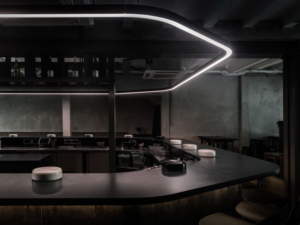 Rappu is a brutalist sushi joint in Singapore