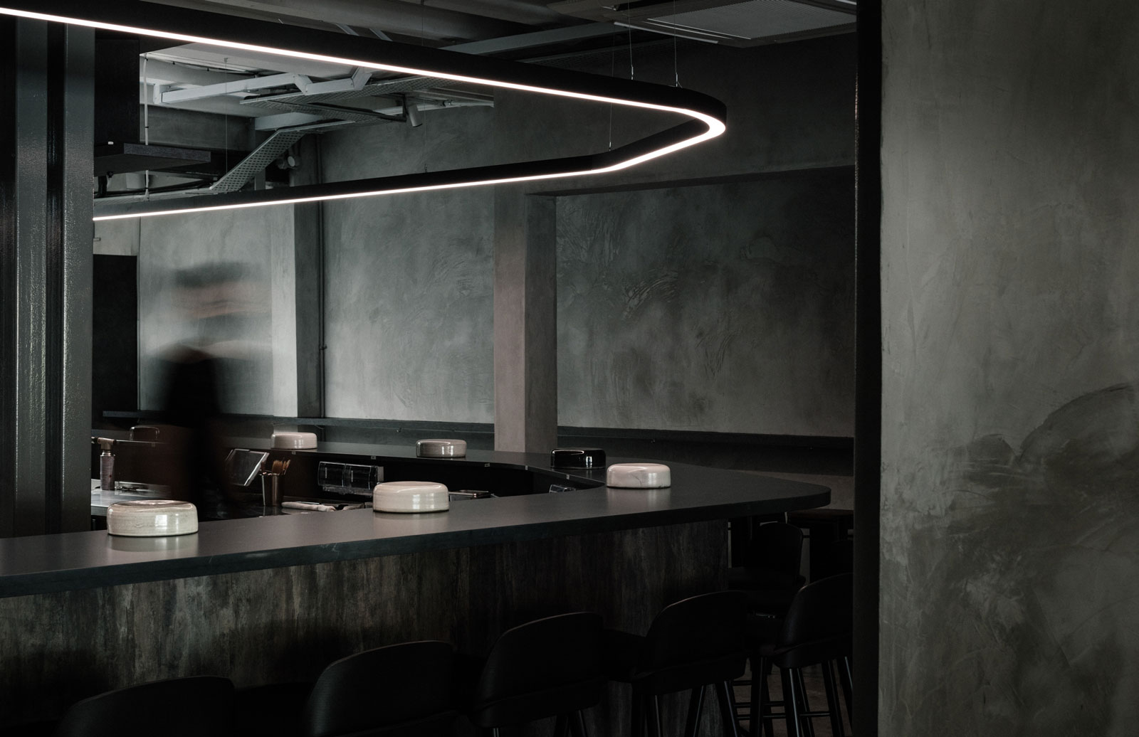 Rappu is a brutalist sushi joint in Singapore