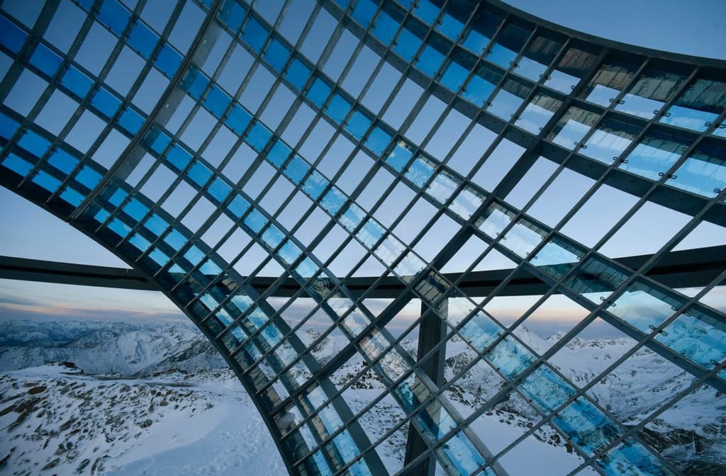 Our Glacial Perspective installation in the Alps by Studio Olafur Eliasson