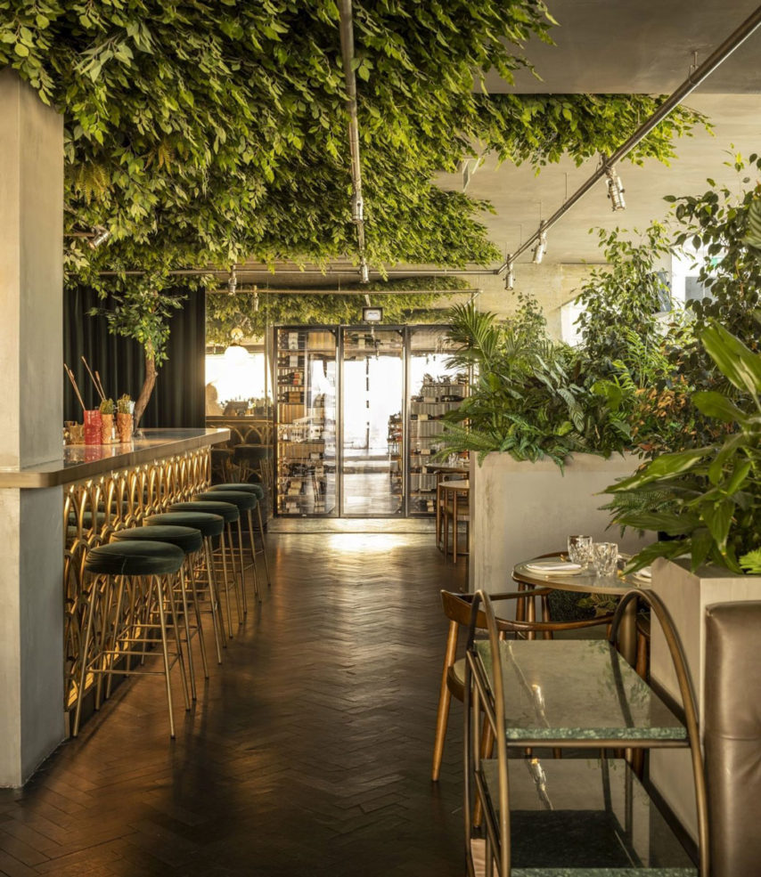 Biophilic Lisbon restaurant Seen invites diners to an artdeco forest