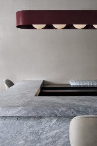 The colours of a desert sunset wash over Montreal restaurant Shay