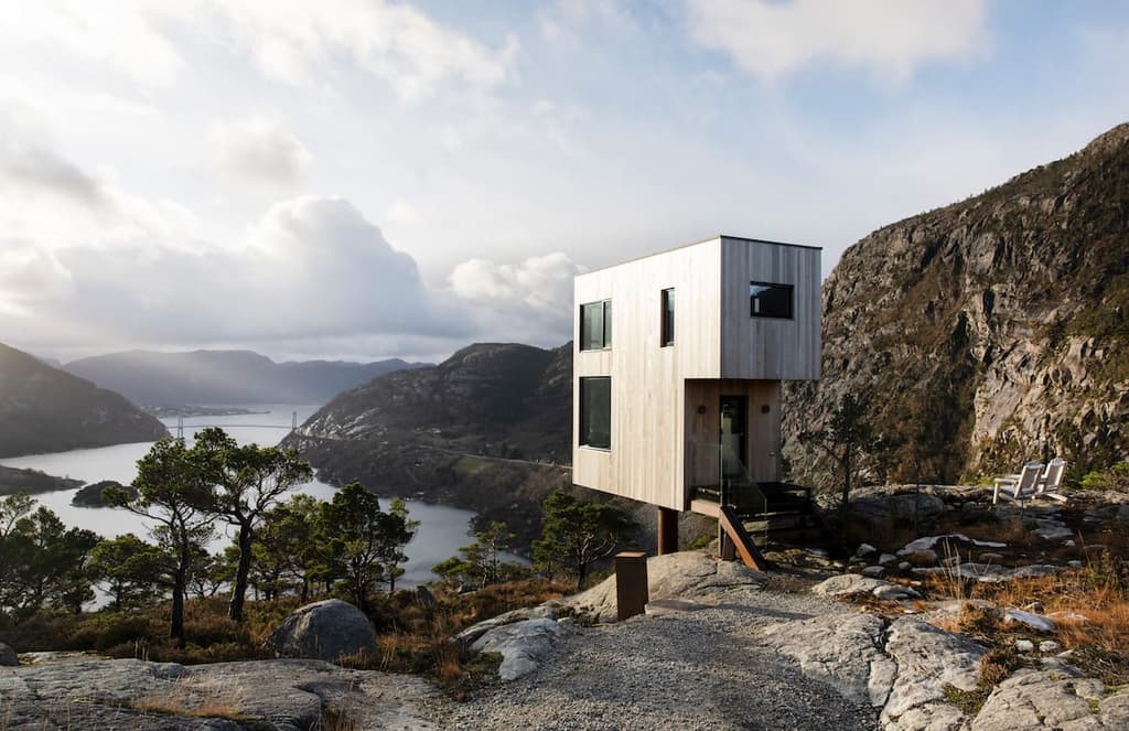 Fjord views stretch for miles at these timber lodges in southwest Norway