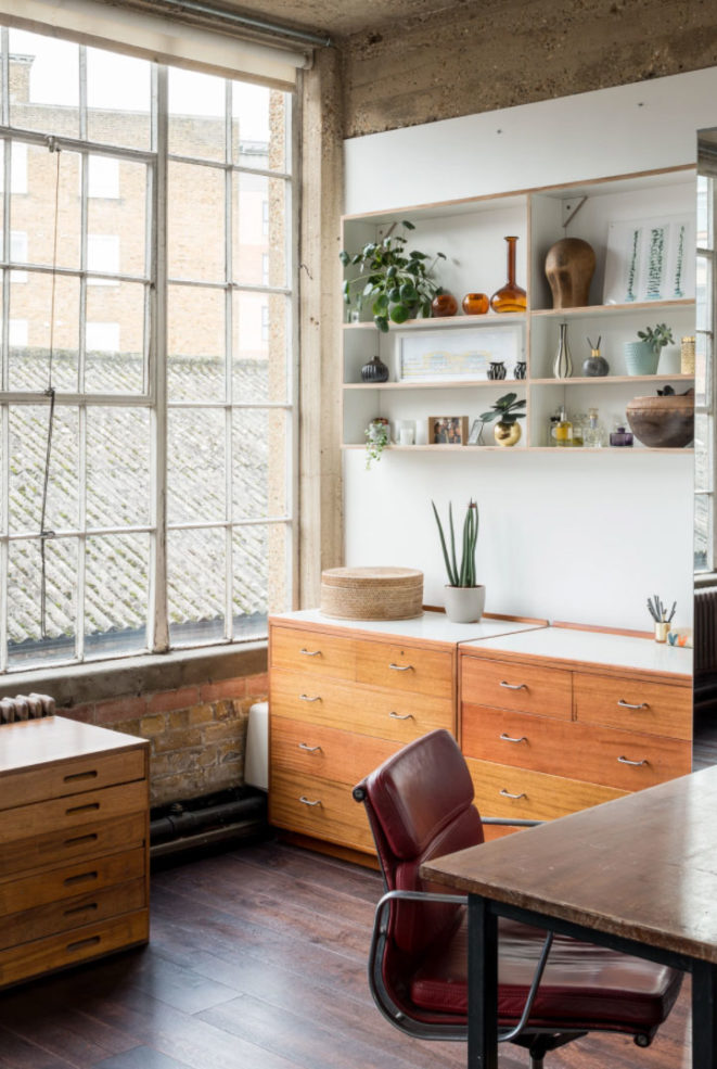 Converted shoe factory in London houses a voluminous live/work space