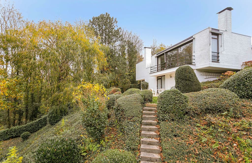 Minimalist 1970s design is on offer at this Belgian home by Roger Vanhoof