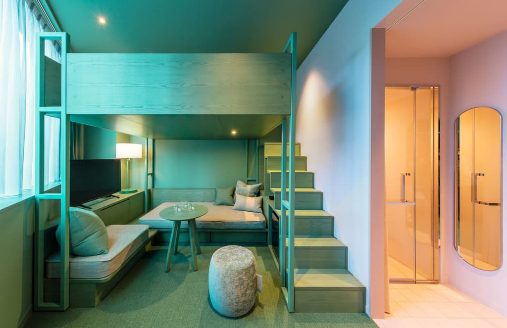 Interiors of Tokyo's Toggle Hotel pack a colourful punch