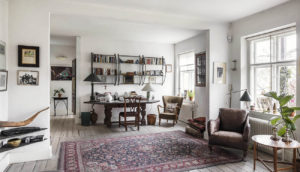 A living room off the main kitchen area