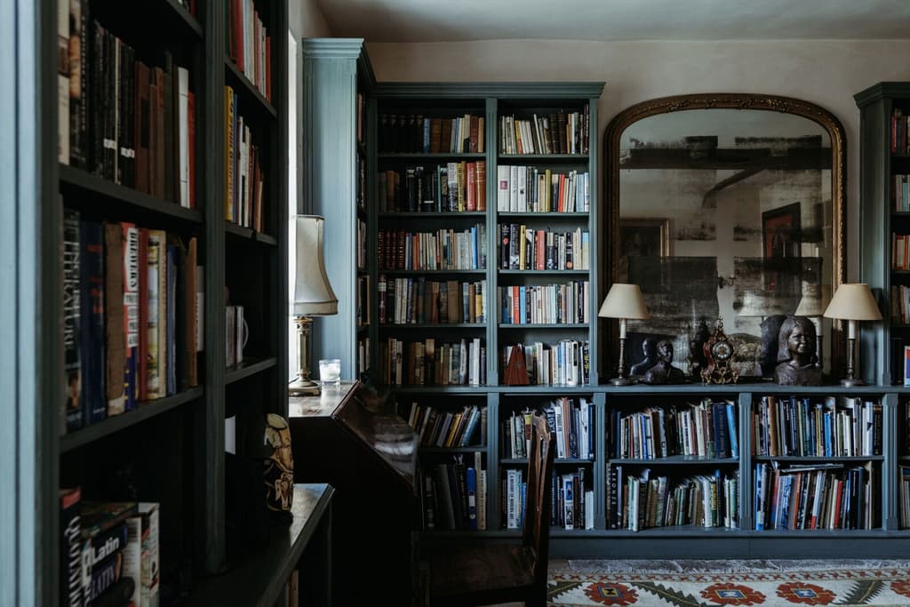 Hunston Manor House for sale via Inigo features a number of small snugs, libraries, reception rooms and bedrooms