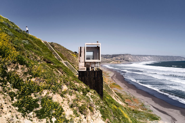 Twin cabins occupy a windy hillside on Chile’s coast The Spaces