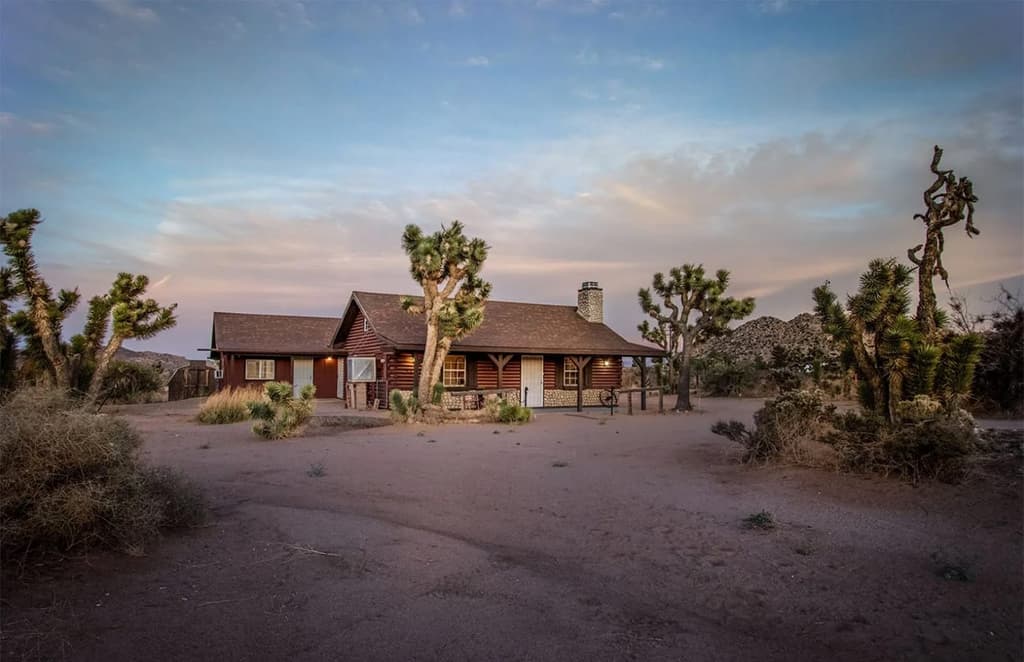 Joshua Tree log cabin lists for $825k