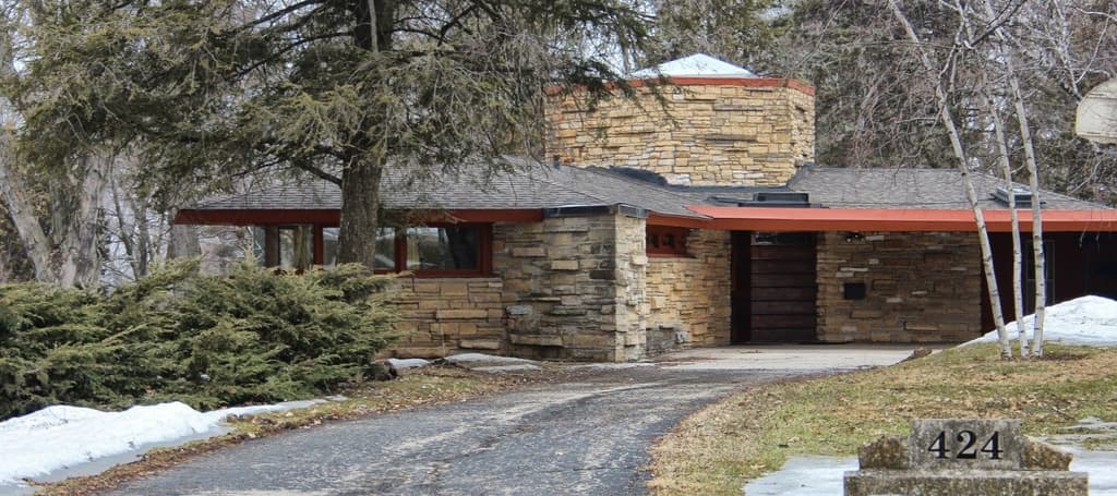 Kinney House in Texas. Via Frank Lloyd Wright Foundation