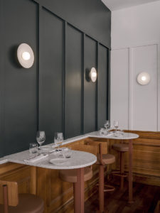 Le Clocher Penché’s stately interiors reflect its life as a former bank