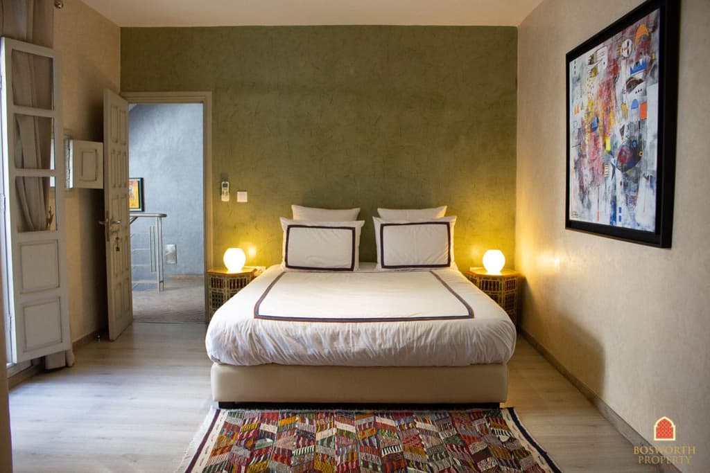 The riad has been recently refurbished in a modern style that reframes the traditional architecture