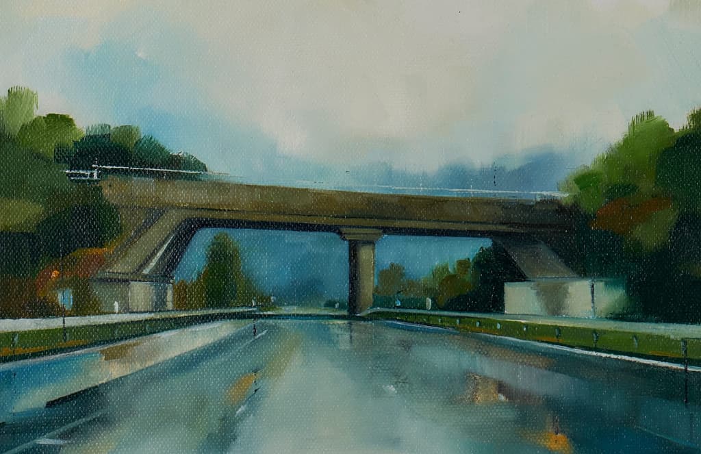 Jen Orpin paints Britain's motorways
