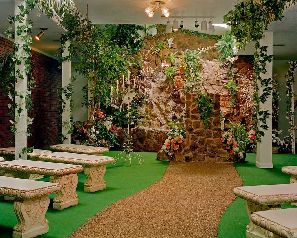 'The Garden Wedding Chapel', Las Vegas by Jane Hilton. Part of For Better Or For Worse at the Solaris Gallery, Hastings. Courtesy of the artist and gallery