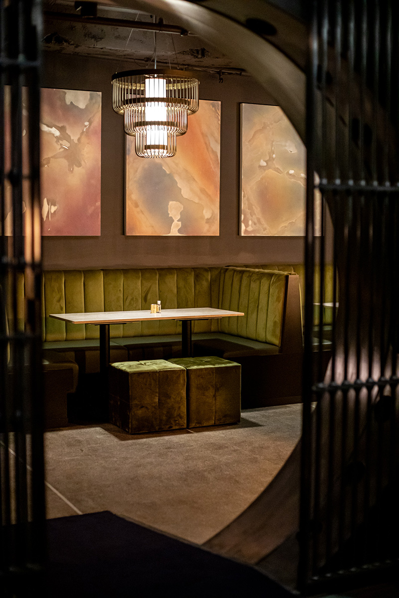 The former bank vault has been transformed into a clandestine speakeasy