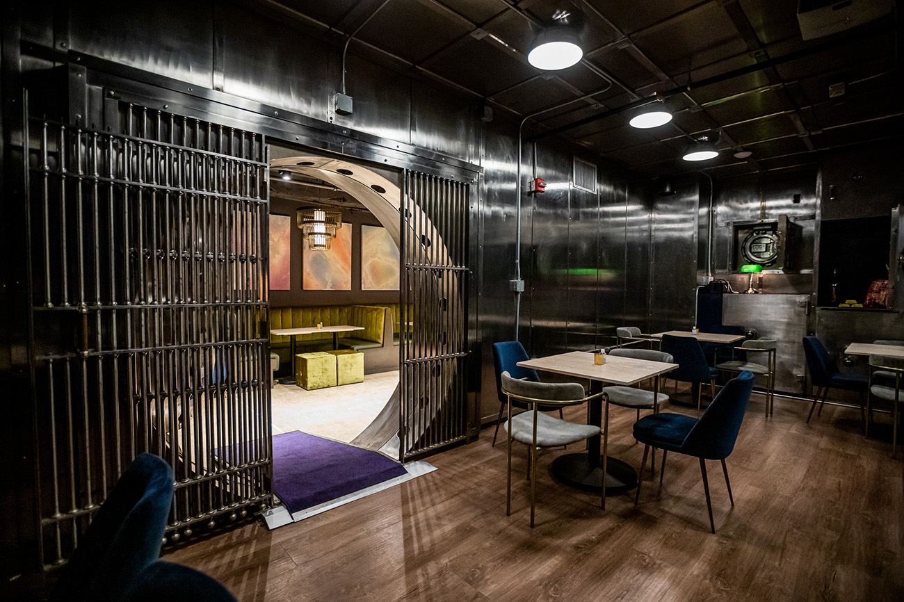 The bank vault was operational until 1996 and its former life inspires Primary Project's adaptive reuse of the space