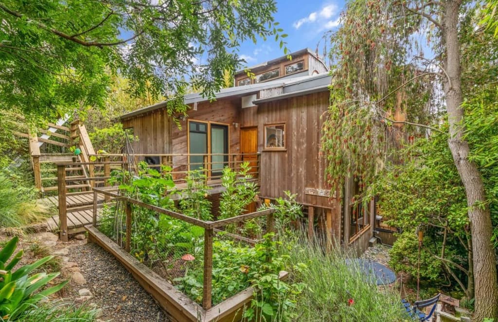 Originally known as the Kane Residence, the property has a treehouse appearance
