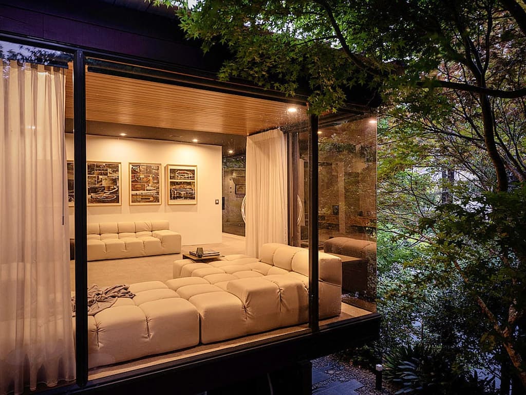 The house functions as a private art gallery