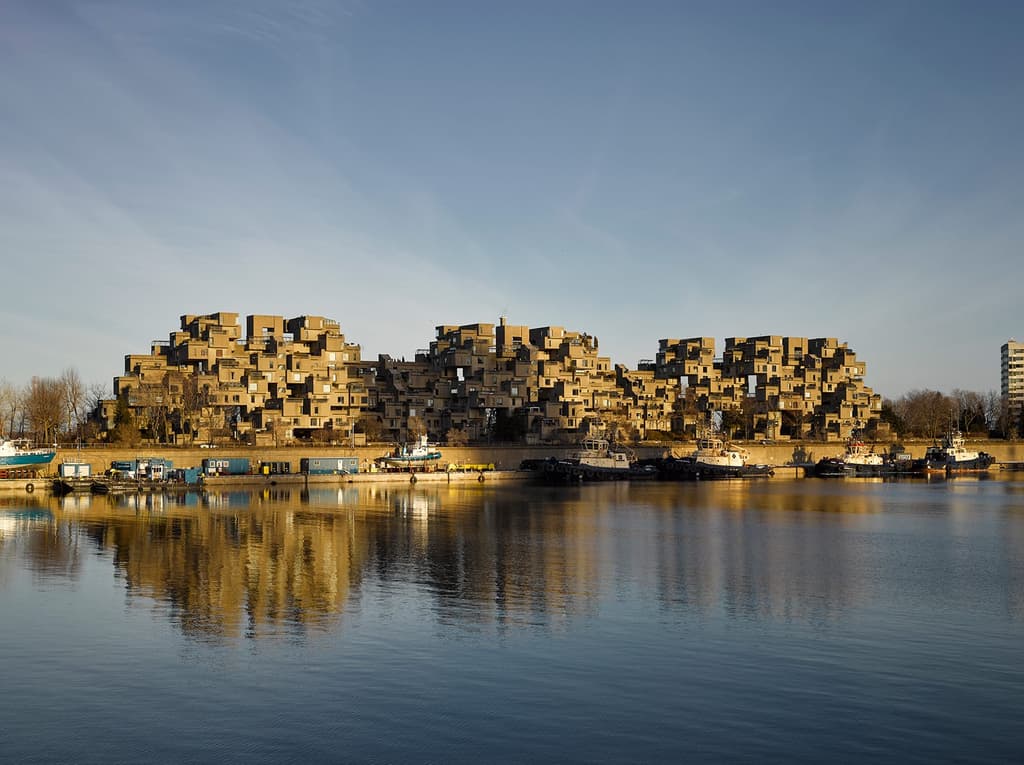 Habitat 67 viewed from across the St Lawrence River