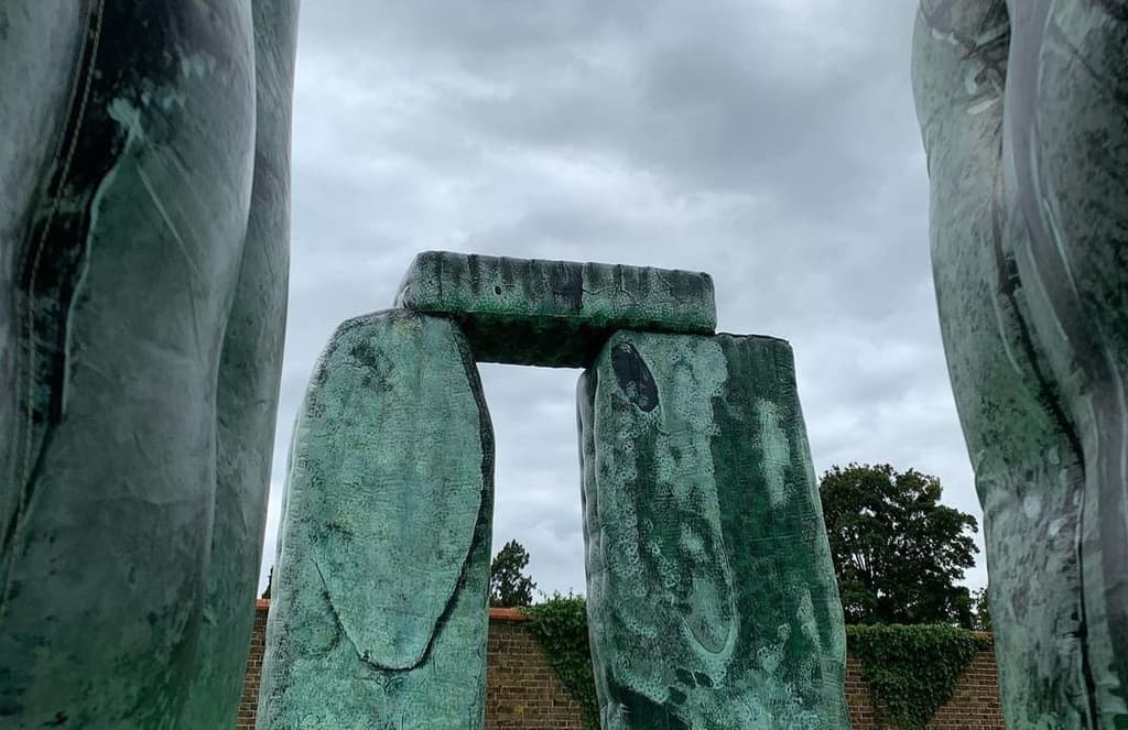 Jeremy Deller’s giant inflatable Stonehenge pops up at Oakley Court in Windsor