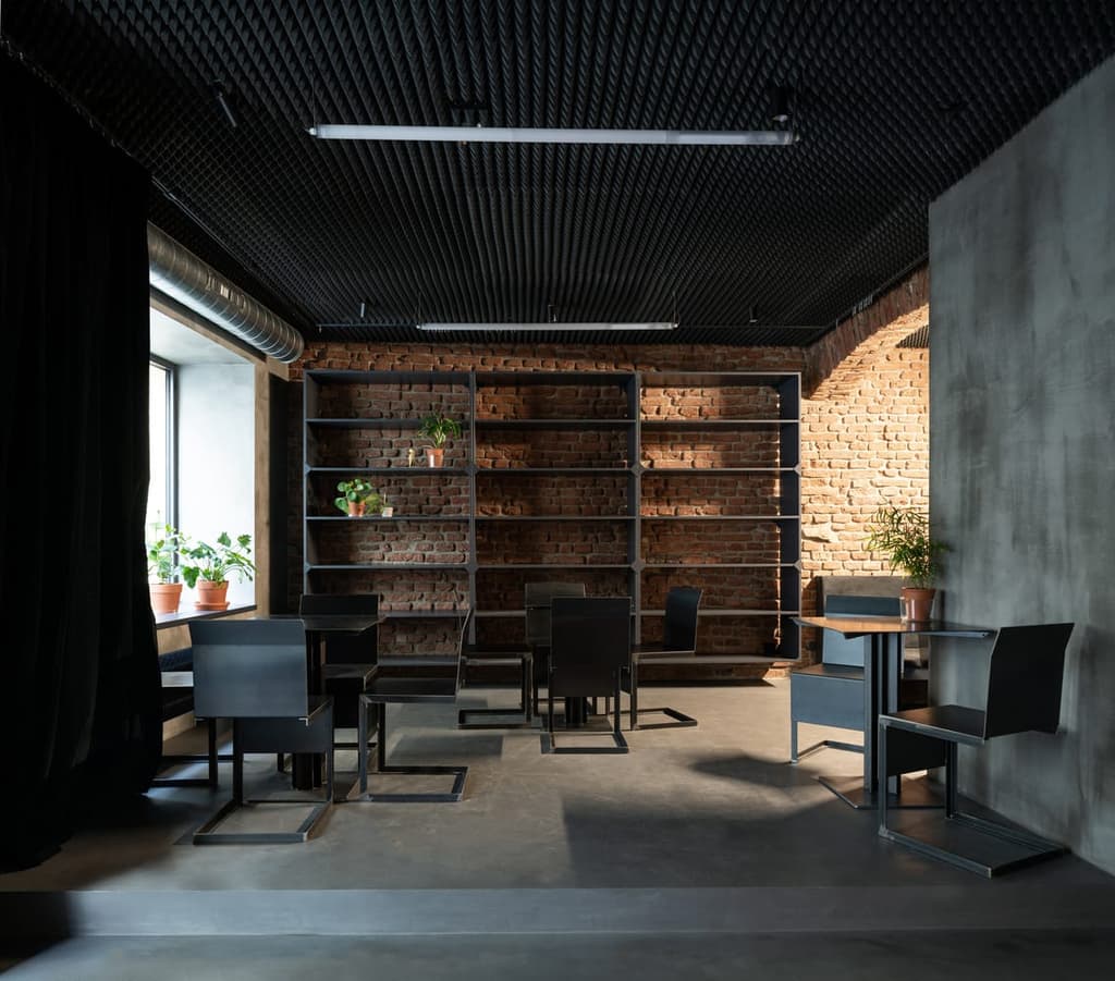 Prague's Bar-Studio Krymská has raw industrial vibes