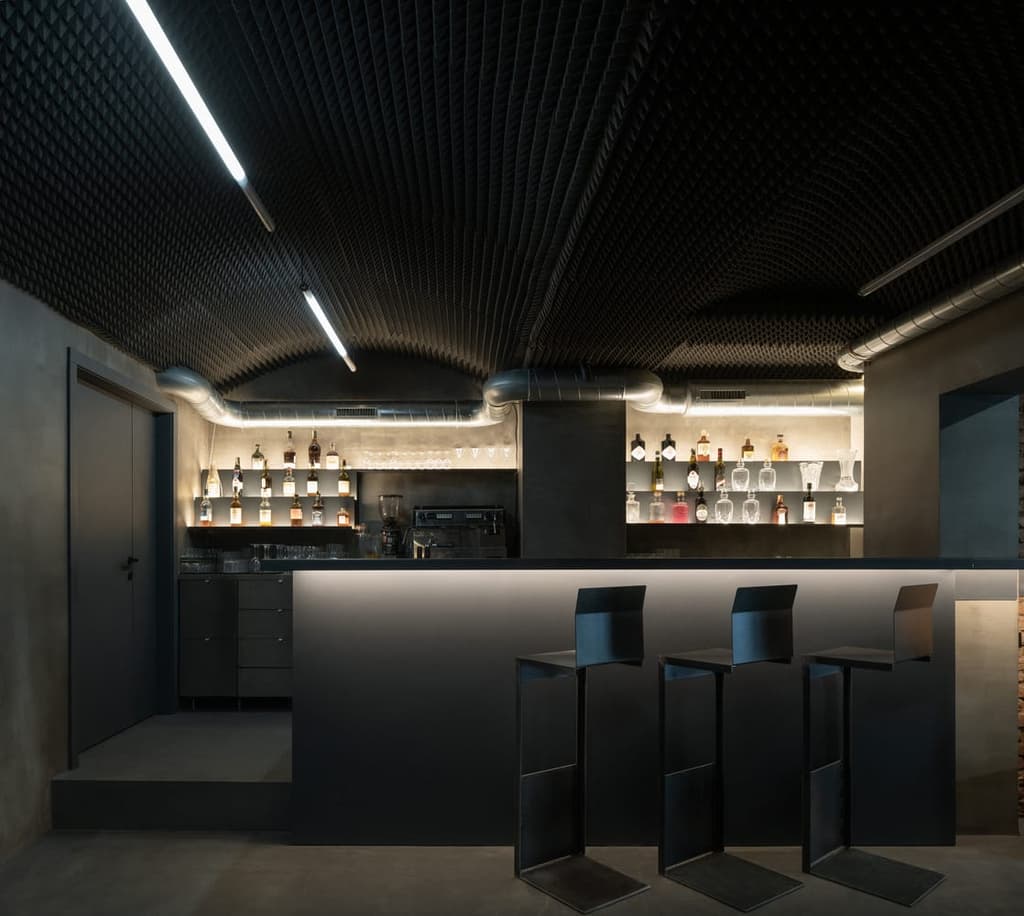 Prague's Bar-Studio Krymská has raw industrial vibes