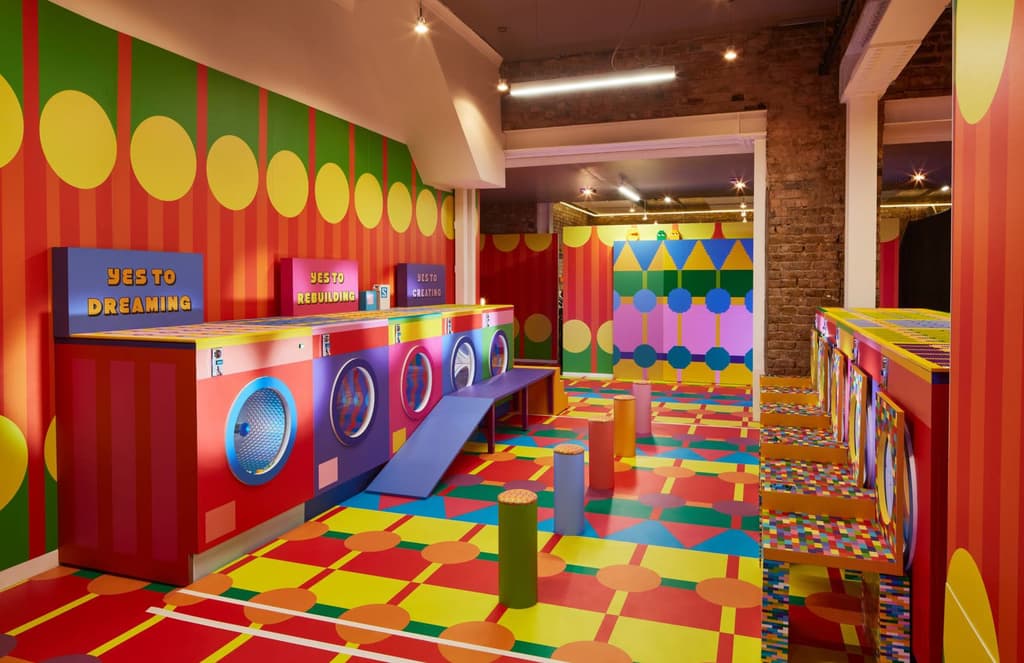 Yinka Ilori's Lego laundrette celebrates colour and creativity