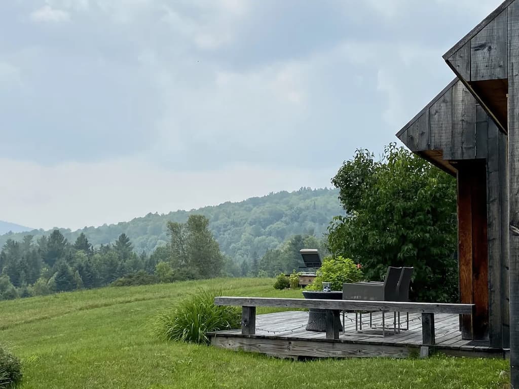 Mediterranean influences blend with Alpine chalet-inspired architecture at this Vermont retreat
