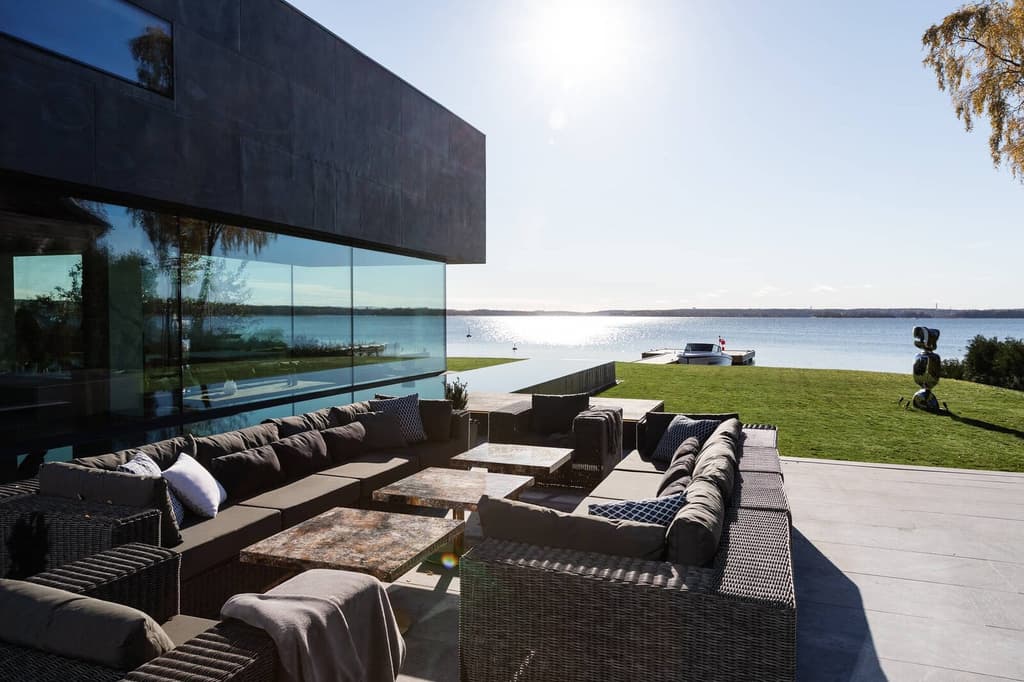 Modern Stockholm villa with its own helipad lists for an eye-watering SEK 150m