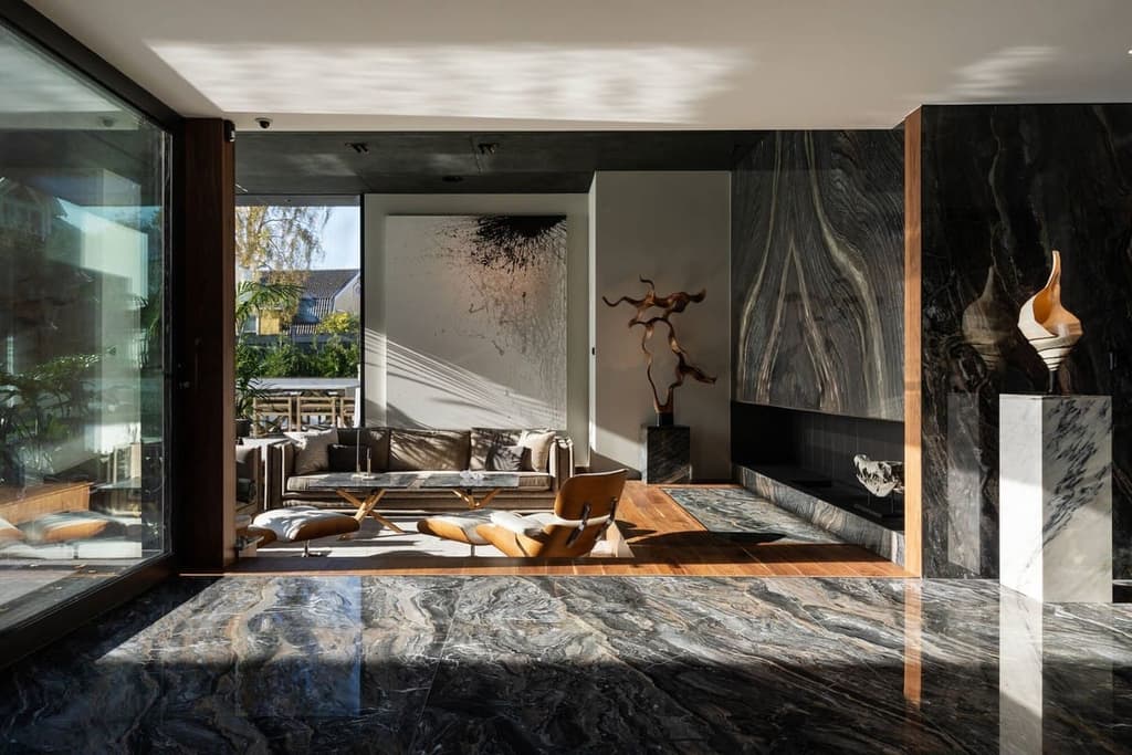 Modern Stockholm villa with its own helipad lists for an eye-watering SEK 150m