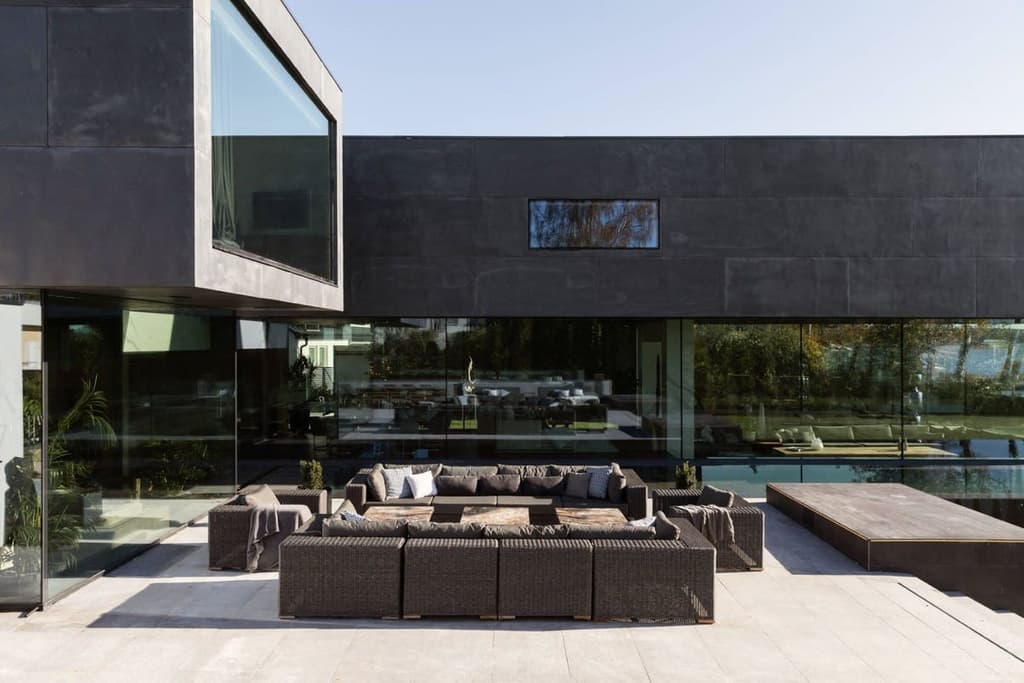Modern Stockholm villa with its own helipad lists for an eye-watering SEK 150m