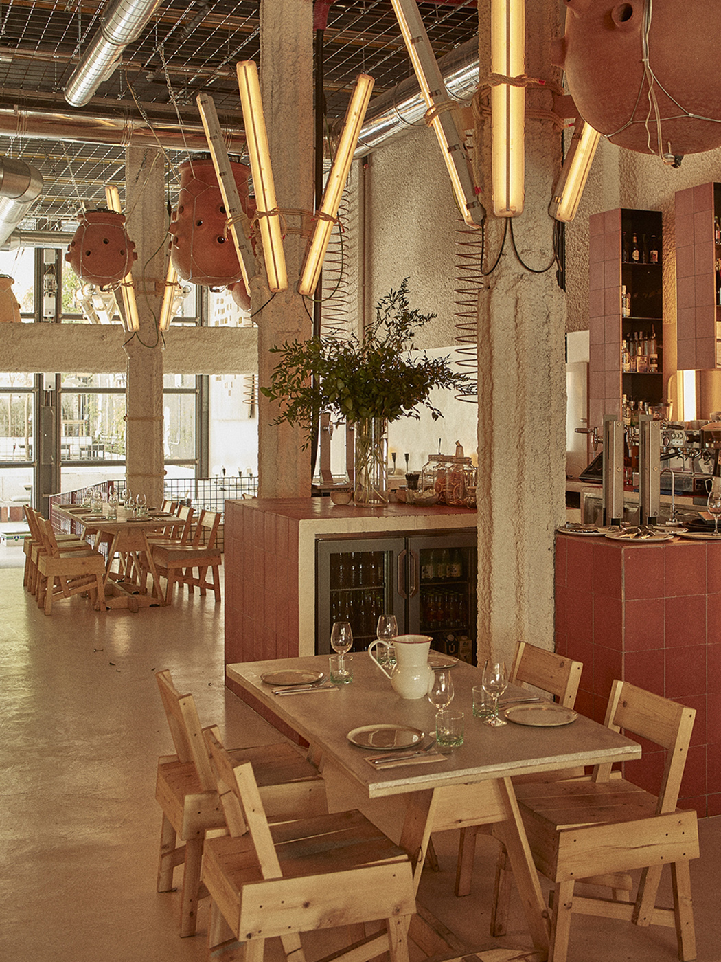 Almost every part of this Madrid restaurant is made from recycled materials