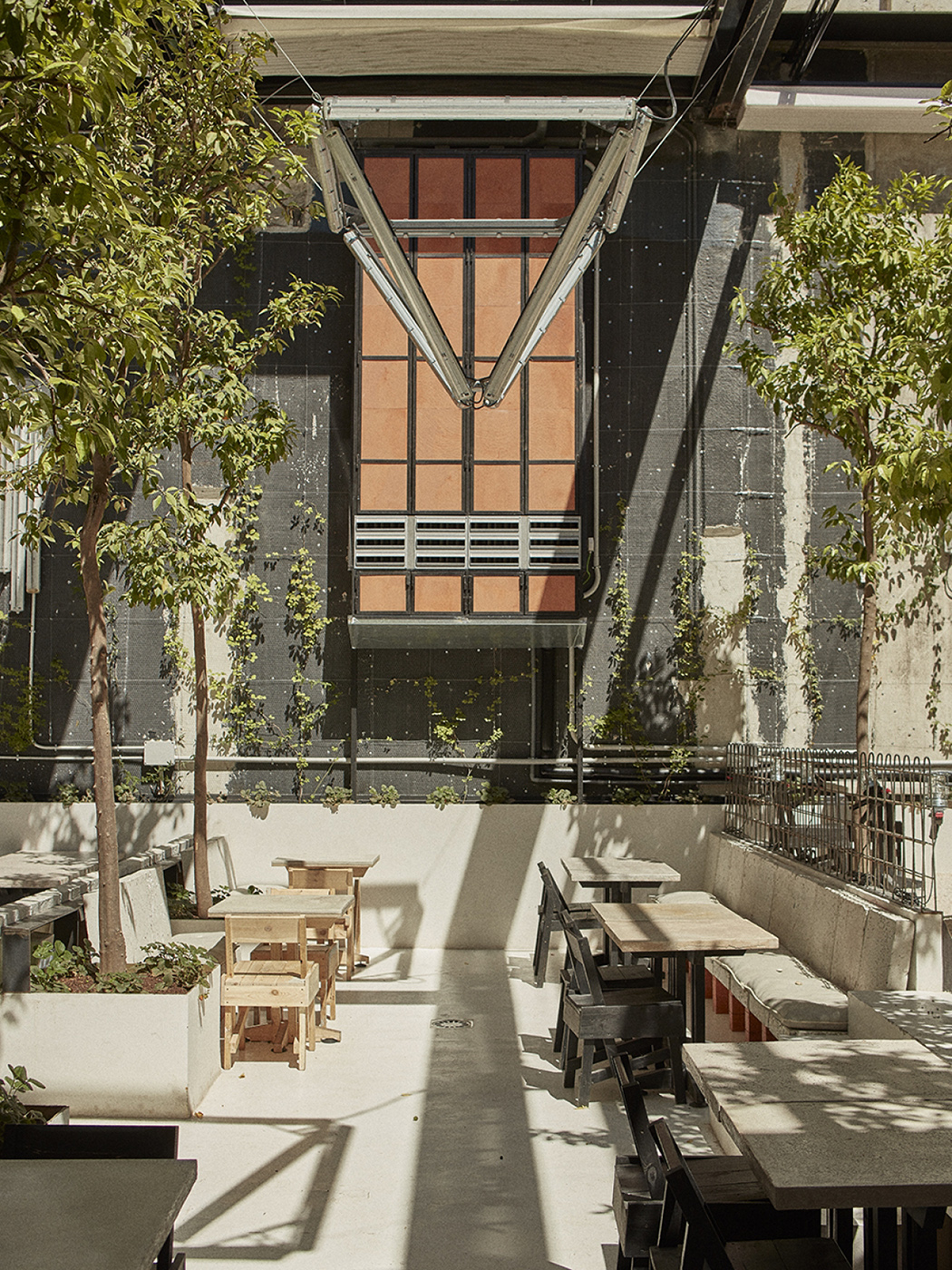 Almost every part of this Madrid restaurant is made from recycled materials